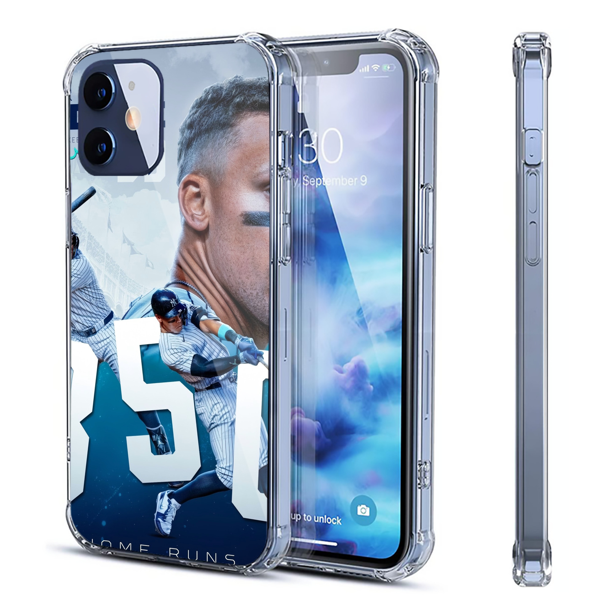 Aaron Judge's 350th Career Home Runs Clear IPhone 12 Case – Soft TPU With UV Print – Enhanced Drop Protection, Precise Fit, Anti-Fingerprint, Customizable Design, Scratch-Resistant, Yellow-Resistant